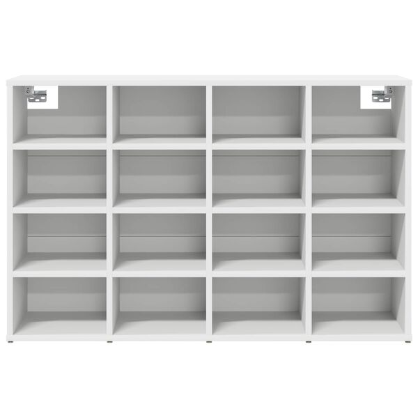 vidaXL Cabinet &agrave; chaussures Blanc 103 x 30 x 67 cm Bois d'ing&eacute;nierie