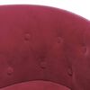vidaXL Fauteuil rouge bordeaux velours