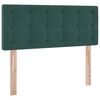 vidaXL Lit avec rangement et LED Vert fonc&eacute; 120 x 200 cm Velours