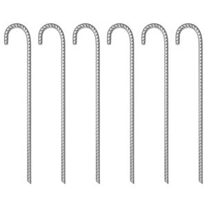 vidaXL Piquets de tente 6 pcs 41,5 cm &Oslash;12 mm acier galvanis&eacute;