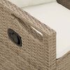 vidaXL Banc de jardin avec oreiller Beige et cr&egrave;me 105 x 60 x 112 cm