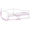 vidaXL Lit de repos sans matelas cr&egrave;me 90x200 cm tissu
