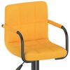 vidaXL Tabouret de bar Jaune moutarde Tissu