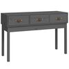 vidaXL Table console Gris 114x40x75 cm Bois massif de pin