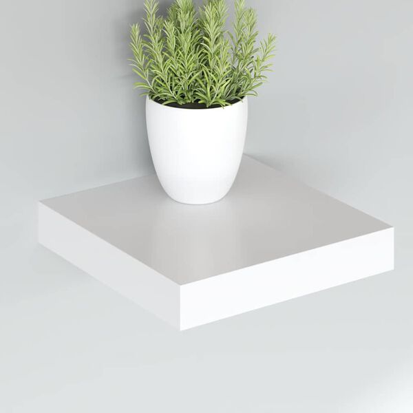 vidaXL &Eacute;tag&egrave;res murales flottantes 2 pcs blanc 23x23,5x3,8 cm MDF