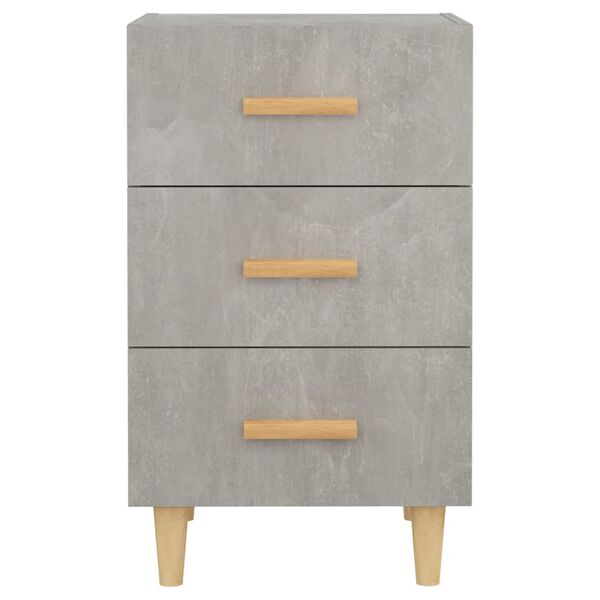 vidaXL Table de chevet gris b&eacute;ton 40x40x66 cm bois d'ing&eacute;nierie