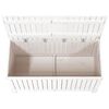 vidaXL Bo&icirc;te de rangement de jardin Blanc 121x55x64 cm Bois de pin
