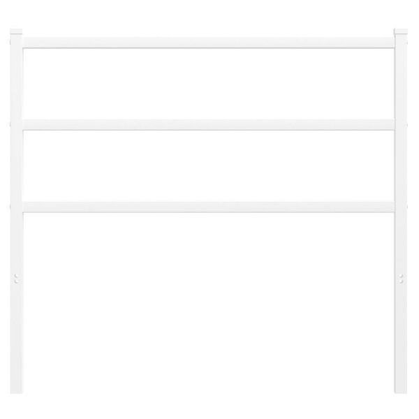 vidaXL T&ecirc;te de lit de remplacement m&eacute;tal blanc 100 cm