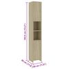 vidaXL Ensemble de meubles de salle de bain 4 pcs Ch&ecirc;ne sonoma