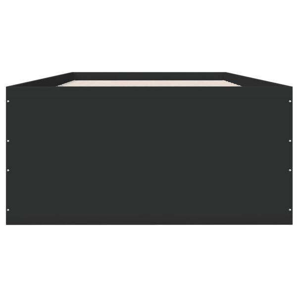 vidaXL Cadre de lit sans matelas noir 75x190 cm