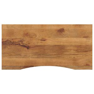 vidaXL Dessus de bureau avec courbe 110x50x2,5 cm manguier massif brut