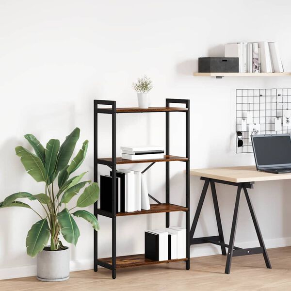 vidaXL &Eacute;tag&egrave;re Ch&ecirc;ne fum&eacute; 40 x 30 x 85 cm Bois d'ing&eacute;nierie