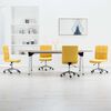 vidaXL Chaises &agrave; manger lot de 4 jaune tissu