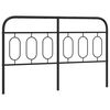 vidaXL T&ecirc;te de lit de remplacement m&eacute;tal noir 150 cm