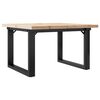vidaXL Table basse cadre en O 70x70x40,5cm bois de pin massif et acier