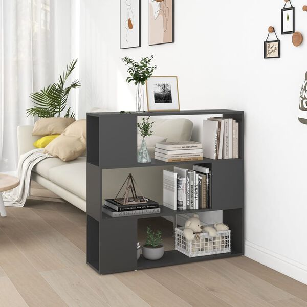 vidaXL Biblioth&egrave;que/S&eacute;parateur de pi&egrave;ce Gris 100x24x94 cm