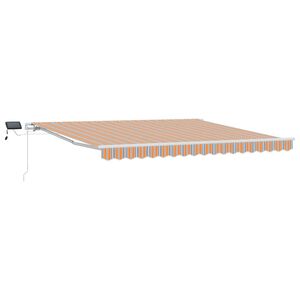 vidaXL Auvent r&eacute;tractable Multicolore 400 &times; 300 cm Tissu et Aluminium