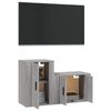 vidaXL Ensemble de meubles TV 2 pcs Sonoma gris Bois d'ing&eacute;nierie