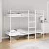 VidaXL Lit superpos&eacute; sans matelas blanc 90x200 cm acier
