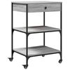 vidaXL Chariot de cuisine sonoma gris 60x48x89,5 cm bois d'ing&eacute;nierie