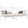 vidaXL Cadre de lit de jour Blanc 75 x 190 cm Acier