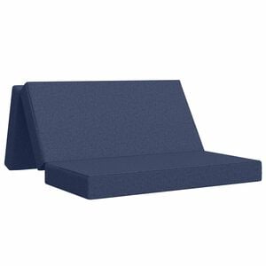 vidaXL Canap&eacute;-lit pliable 120 x 67 x 45 cm Bleu