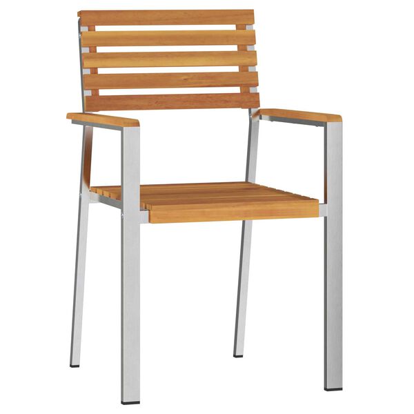 vidaXL Chaise de jardin 8 pcs Huile Naturelle Bois d'Acacia Massif