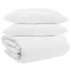 vidaXL Ensemble de Duvet avec oreiller 3 pi&egrave;ces Blanc Plume de canard