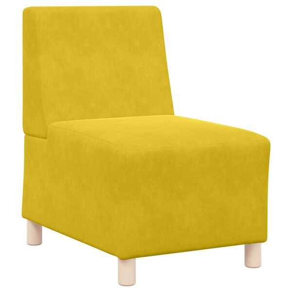 vidaXL Unit&eacute; de Sofa Modulaire Sans Accoudoirs 2 pcs Jaune