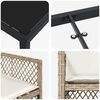 vidaXL Ensemble de salle &agrave; manger pour jardin 9 pcs Beige polyrotin
