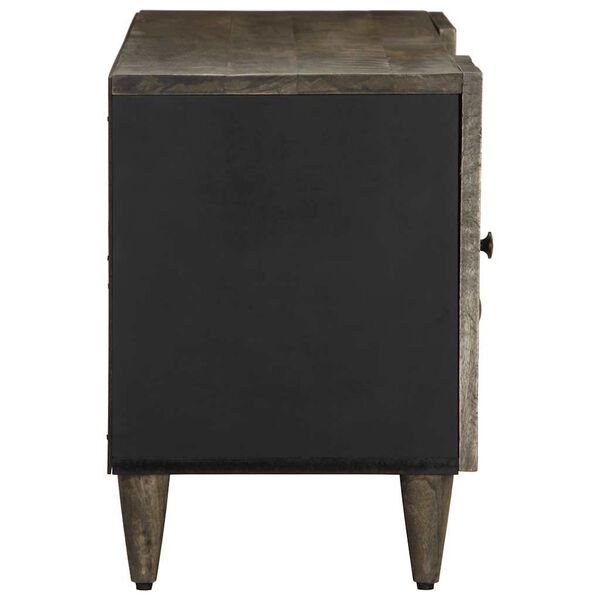 vidaXL Meuble TV gris clair 105x33,5x46 cm bois massif de manguier