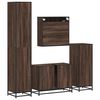 vidaXL Ensemble de meubles de salle de bain 4 pcs ch&ecirc;ne marron