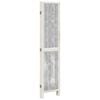 vidaXL Cloison de s&eacute;paration 5 panneaux blanc bois de paulownia massif