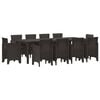 vidaXL Ensemble de salle &agrave; manger pour jardin 11 pc Marron