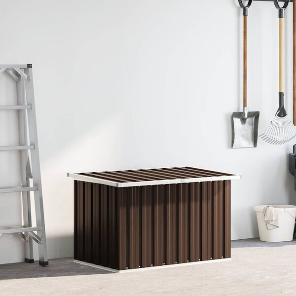vidaXL Coffre de rangement de jardin Marron 109x67x65 cm