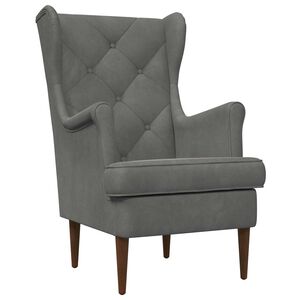 vidaXL Fauteuil Gris fonc&eacute; Velours