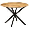 vidaXL Table à dîner Ø110x78 cm Bois de manguier massif et acier