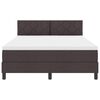 vidaXL Lit &agrave; ressorts avec matelas Marron fonc&eacute; 140 x 200 cm tissu