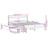 vidaXL Cadre de lit sans matelas cire marron 135x190cm bois pin massif