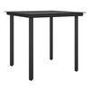vidaXL Ensemble &agrave; manger de jardin 5 pcs coussins r&eacute;sine tress&eacute;e acier