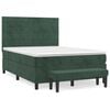 vidaXL Sommier &agrave; lattes de lit et matelas Vert fonc&eacute; 140x190cm Velours