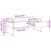 vidaXL Table basse Ch&ecirc;ne Fum&eacute; 100 x 46 x 40 cm Bois d'ing&eacute;nierie