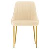 vidaXL Chaises &agrave; manger lot de 4 cr&egrave;me velours