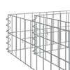 vidaXL Lit sur&eacute;lev&eacute; &agrave; gabion Acier galvanis&eacute; 100x100x20 cm