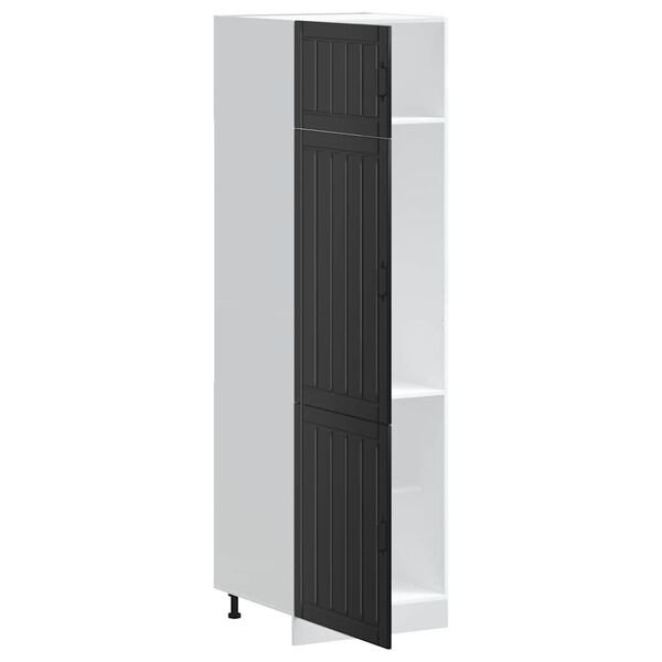 vidaXL Armoire de cuisine Lucca noir bois d'ing&eacute;nierie