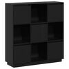 vidaXL Buffet Noir 110,5x35x117 cm Bois massif de pin