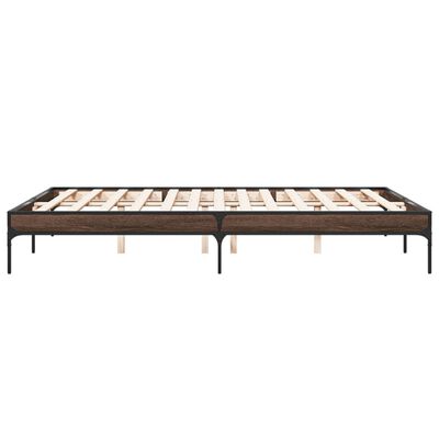 vidaXL Cadre de lit sans matelas chêne marron 140x200 cm