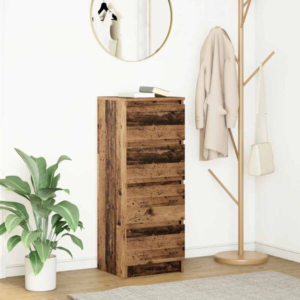 vidaXL Buffet vieux bois 37,5x35x99 cm bois d'ing&eacute;nierie