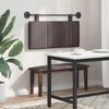 vidaXL T&ecirc;te de lit suspendue Ray&eacute; Marron fonc&eacute; 90 x 55 x 5 cm tissu