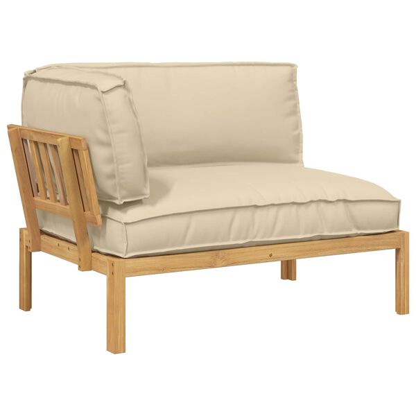vidaXL Ensemble de Canap&eacute;s Beige 133 x 92 x 69 cm Bois d'Acacia Massif